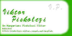 viktor piskolczi business card